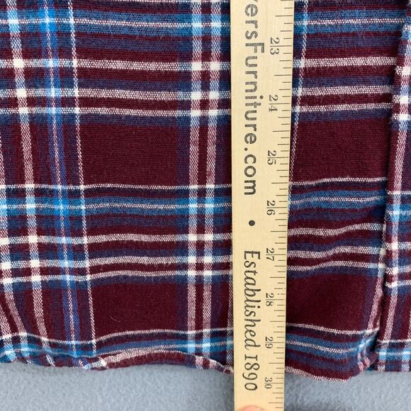 L.L Bean Button Shirt Mens Medium Chamois Cloth Flannel Traditional Fit Plaid - Picture 8 of 15